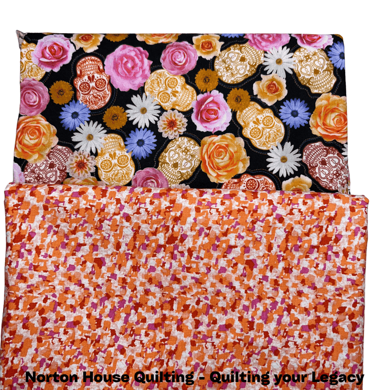 1-yard Bundle - ONLY 2 in Stock - Skulls Halloween