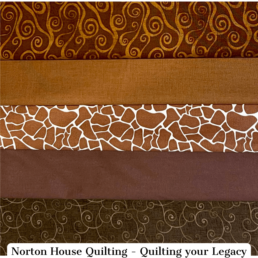 Brown Tonal - 5-Fat Quarter Bundle