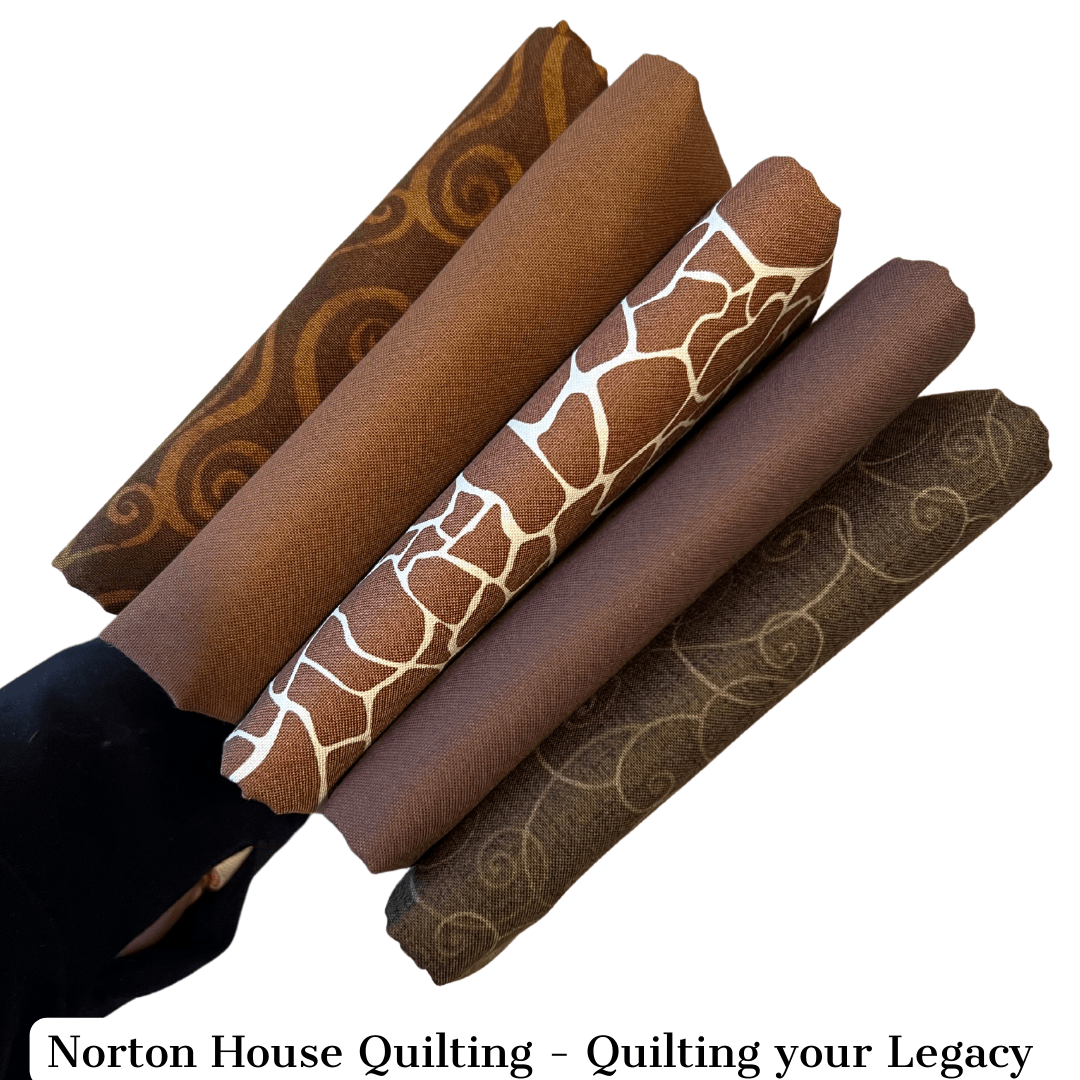 Brown Tonal - 5-Fat Quarter Bundle