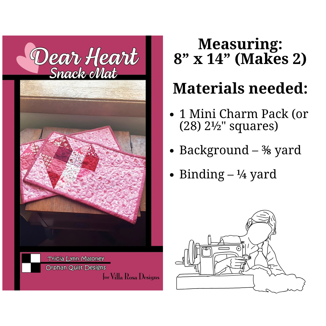 Dear Heart Snack Mat Pattern