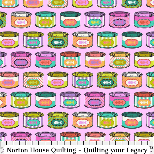 Tabby Cat || Cat Snacks - Electroberry - Déjà Vu Tula Pink - Free Spirit Fabrics