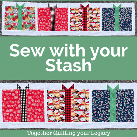 Presents for Everyone Table Topper - Sew with your Stash