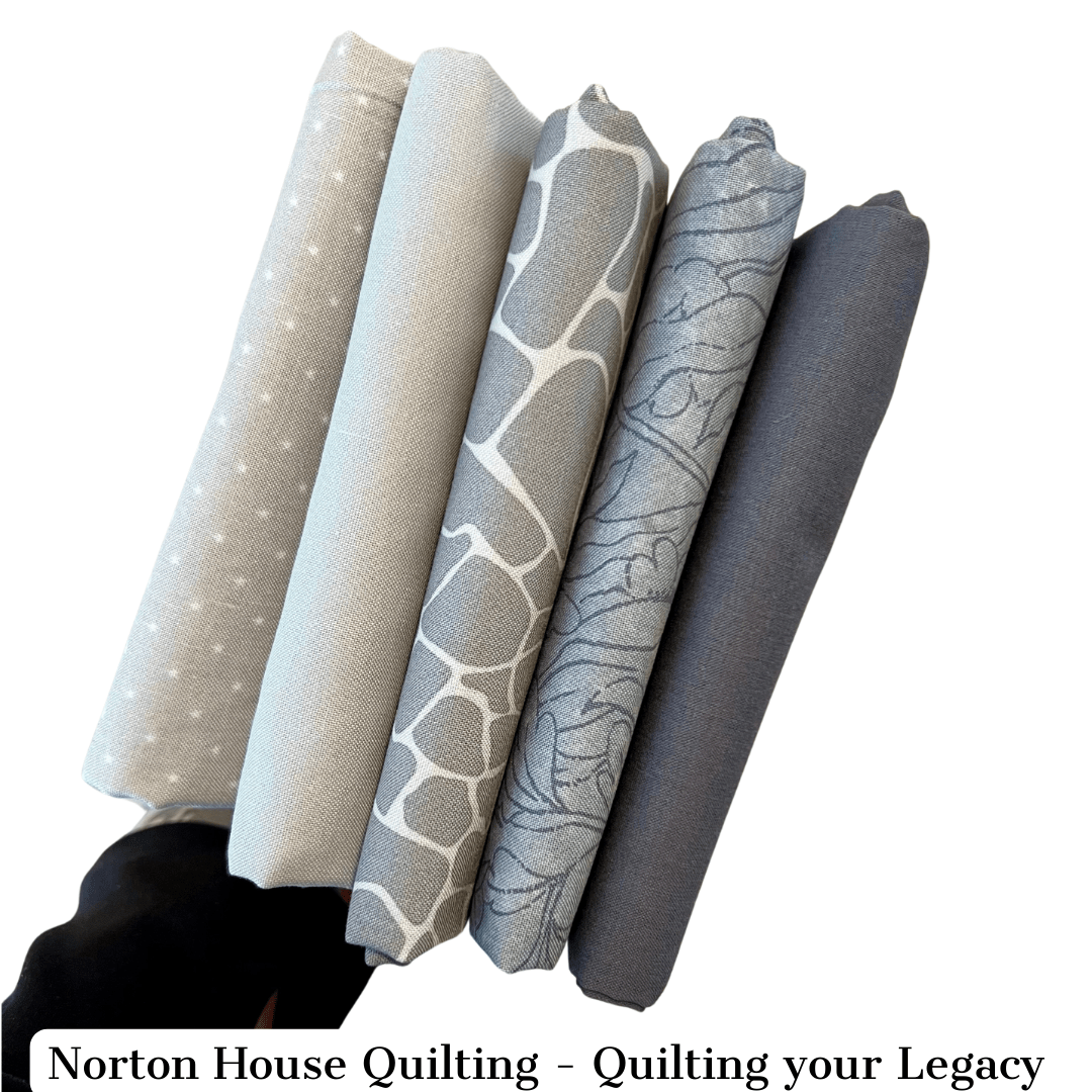 Gray Tonal - 5-Fat Quarter Bundle