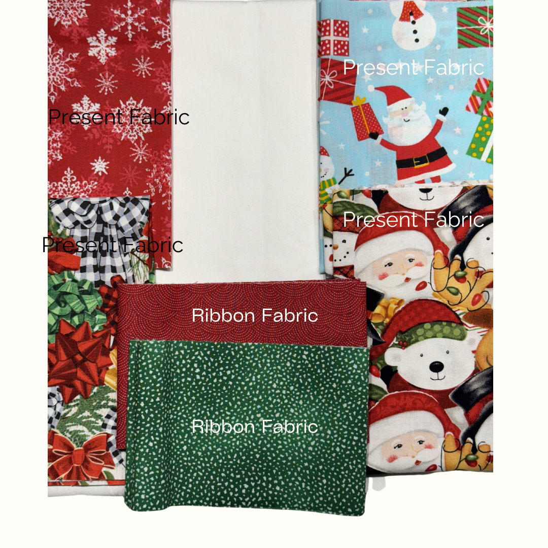 Presents for You (Red & Green) Table Topper - Fabric Kit + Pattern