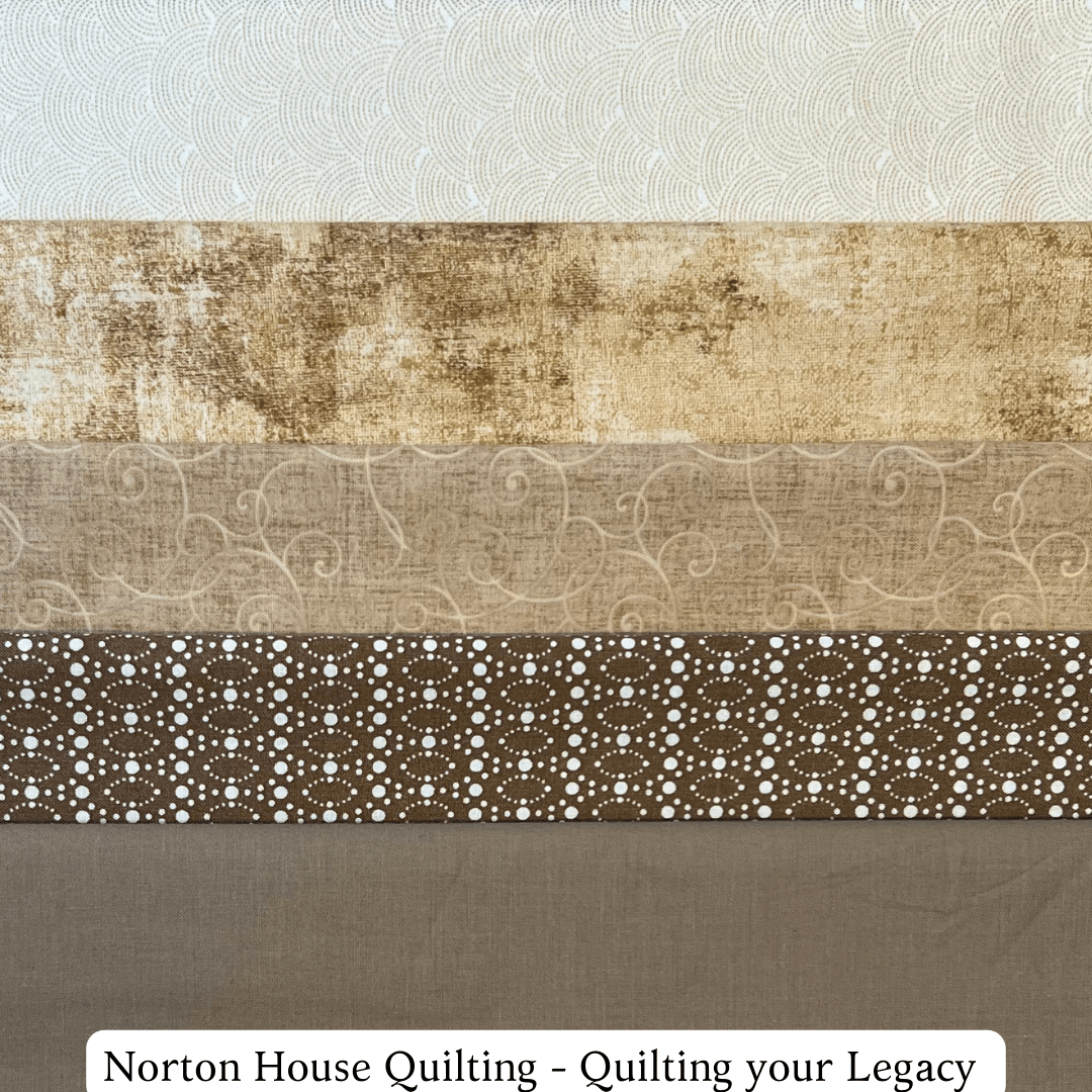 Brown Tonal - 5-Fat Quarter Bundle