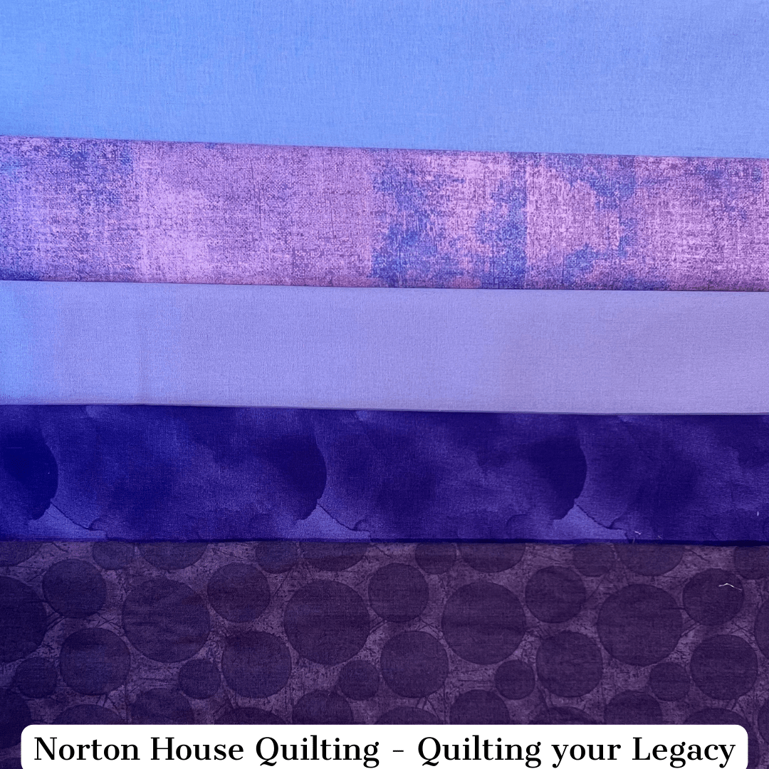 Purple Tonal - 5-Fat Quarter Bundle