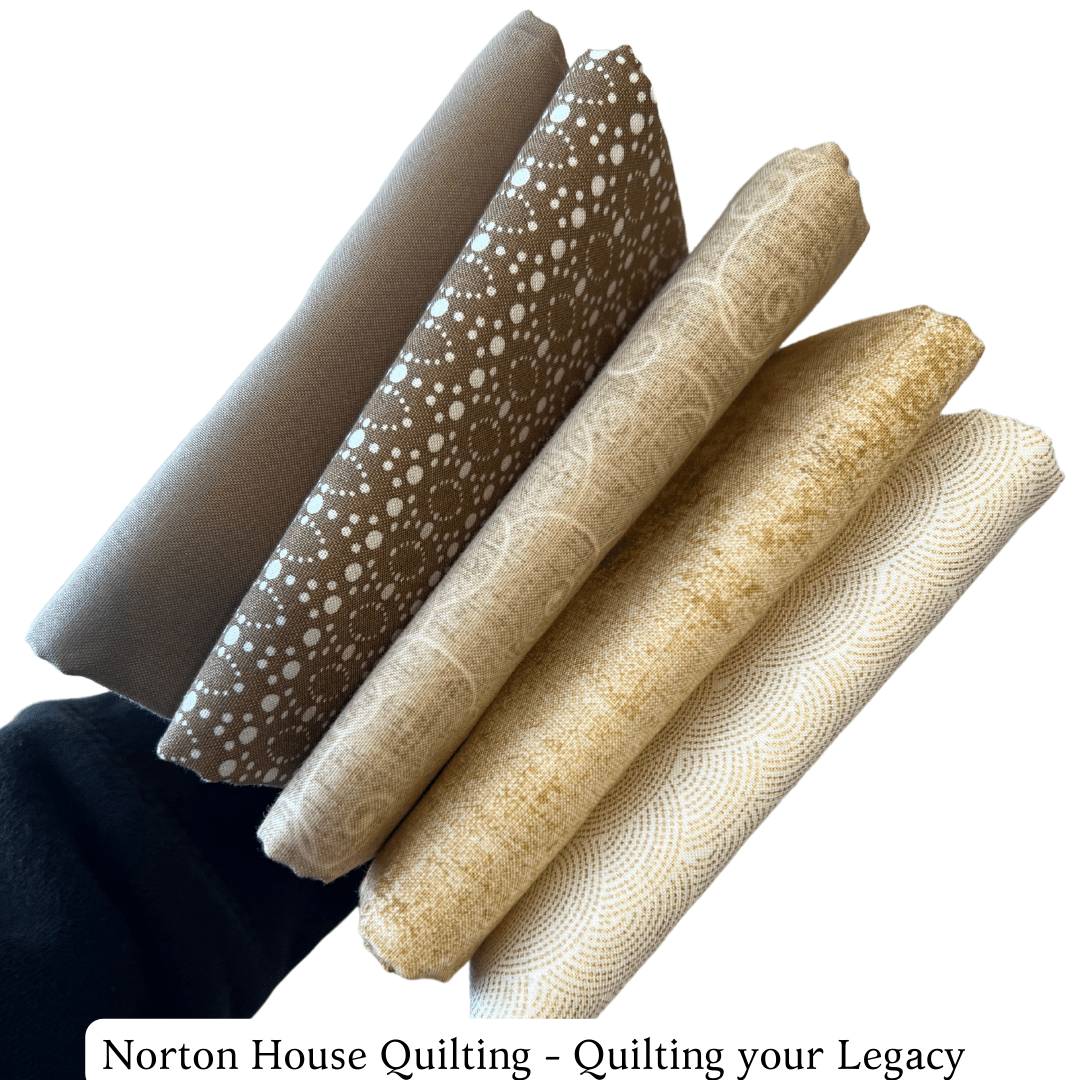 Brown Tonal - 5-Fat Quarter Bundle