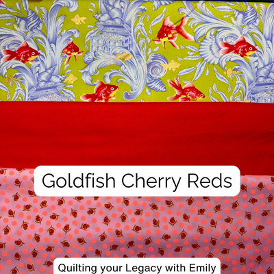 Tula's + Tonal Bundle - Choose your Measurement - Goldfish Cherry Reds