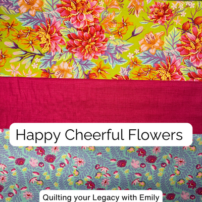 Tula's + Tonal Bundle - Choose your Measurement - Happy Cheerful Flowers