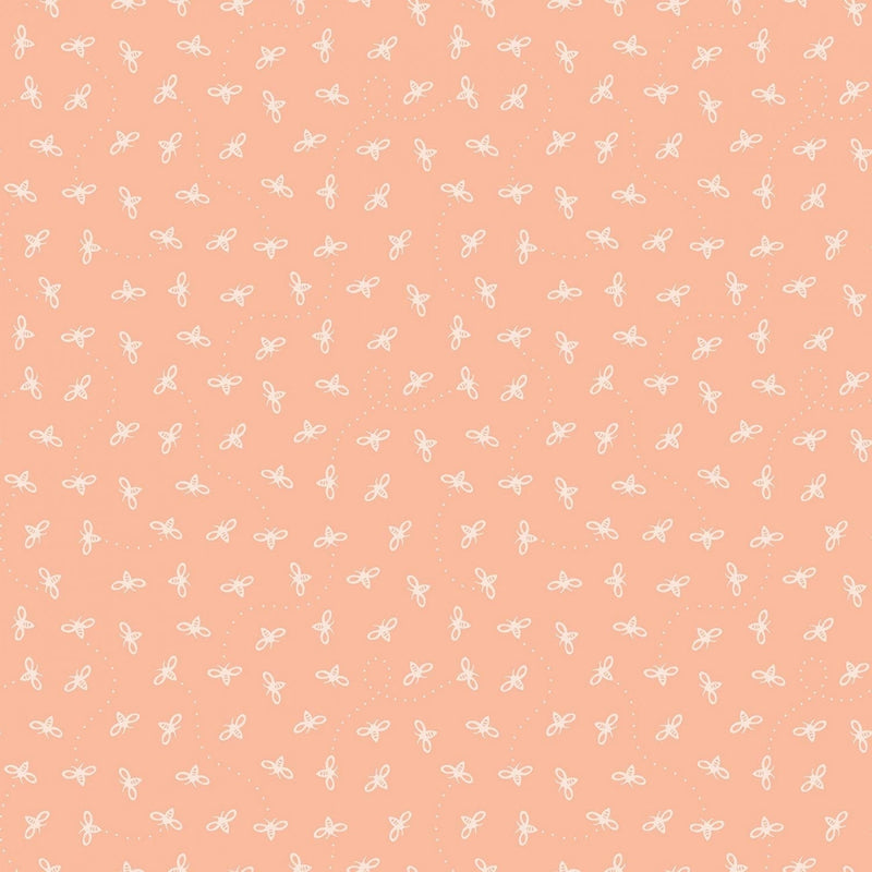 Peach Color Bees - Fabric Sale Blast