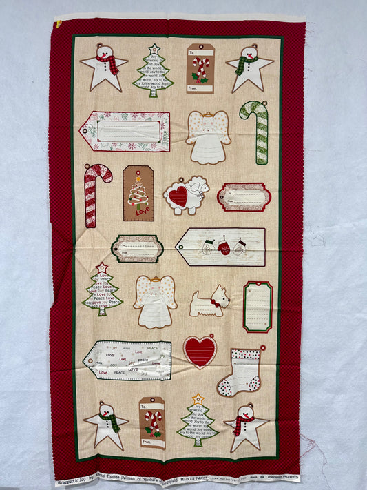 Wrapped in Joy Christmas Present Tags Panel