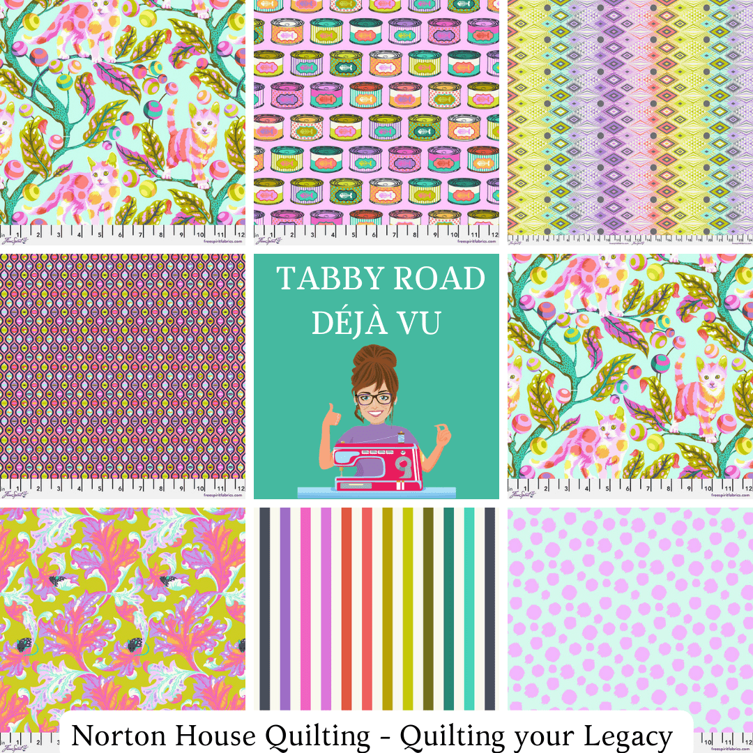 Tabby Cat || Club Kitty - Electroberry - Déjà Vu Tula Pink - Free Spirit Fabrics