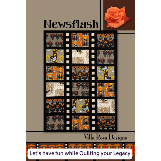 DIGITAL - Newsflash Quilt Pattern - Villa Rosa Designs