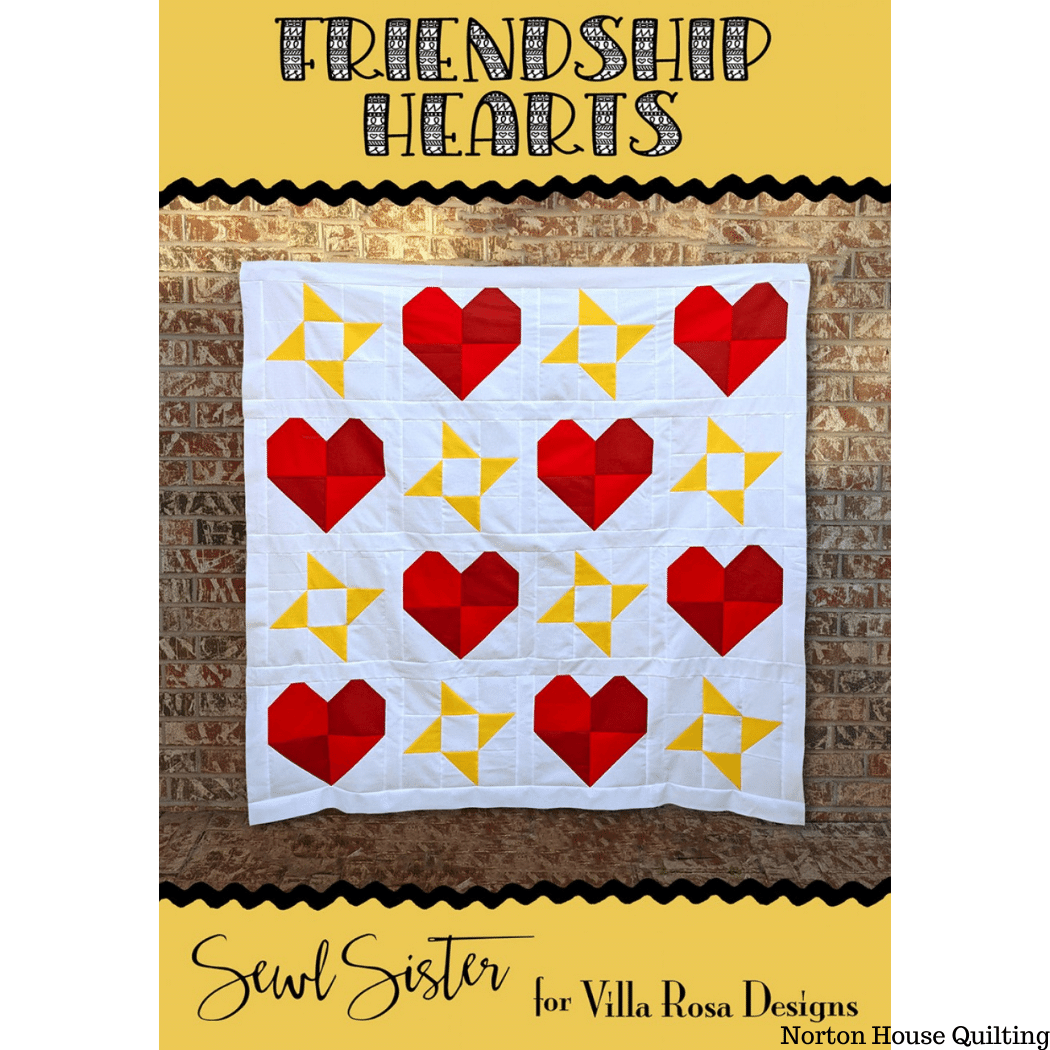 DIGITAL - Friendship Hearts Quilt Pattern - Villa Rosa Designs