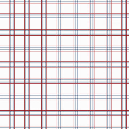 American Dream - Plaid Offwhite - C11935R-OFFWHITE -  Riley Blake - Patriotic Prints - Fabric Sale Blast