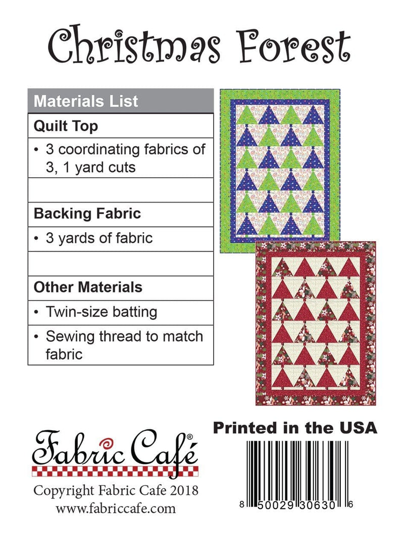 Christmas Forest Pattern - 3-yard Quilt - Fabric Cafe