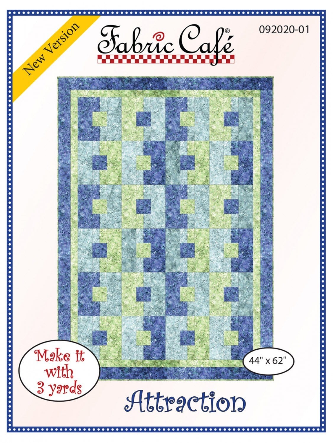 Attraction Pattern - 3-yard Quilt - Fabric Cafe