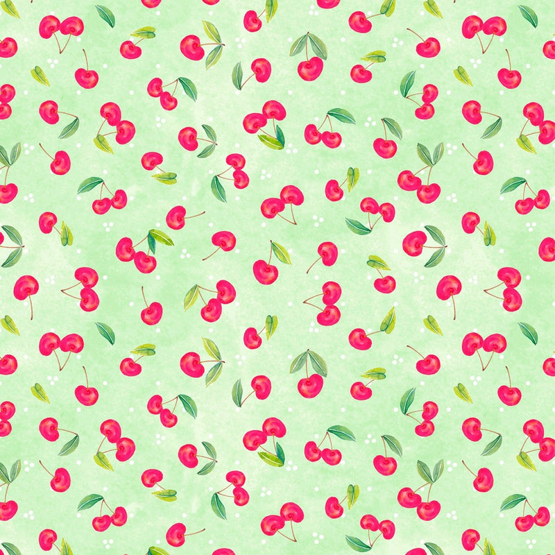 Squeeze the Day - Green Cherry - 42465-737  - Wilmington Prints