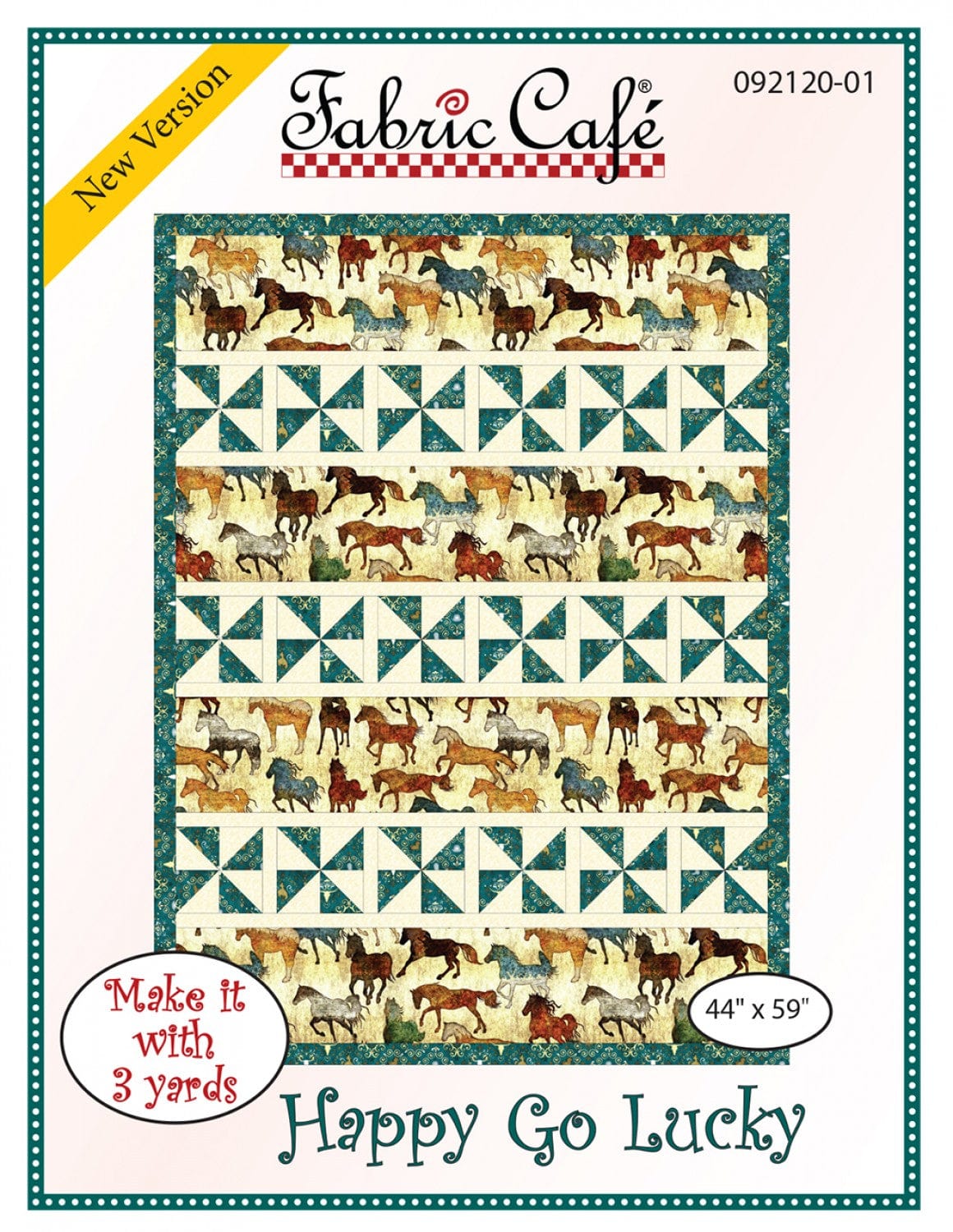 Happy Go Lucky Pattern - 3-yard Quilt - Fabric Cafe