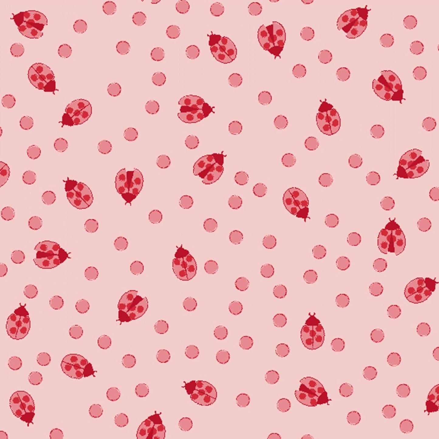 Ladybug Mania - Light Pink Dot- Y3179-41 - Clothworks - Kids Prints - Flower