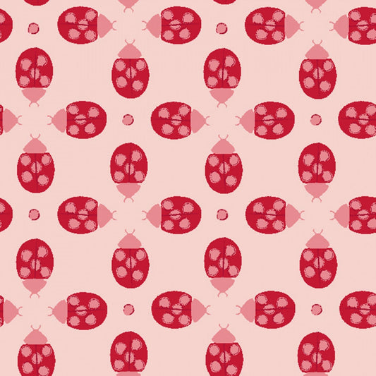 Ladybug Mania - Light Pink Ladybug- Y3177-41 - Clothworks - Kids Prints - Flower