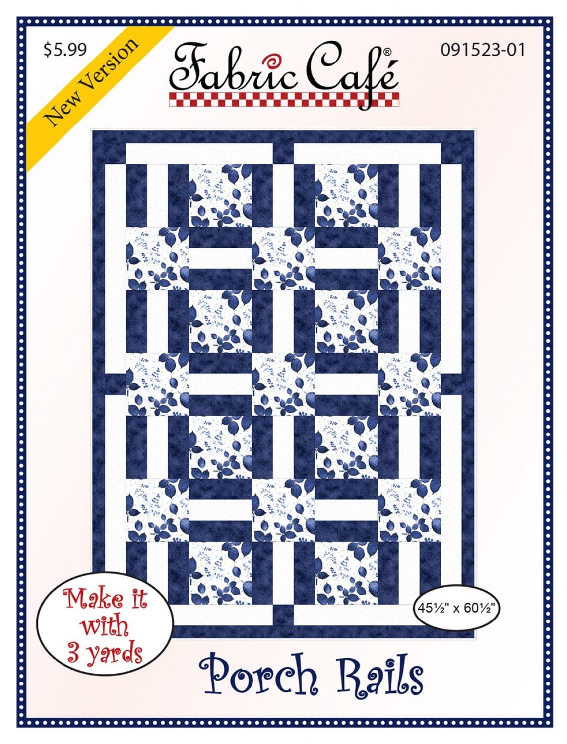 Porch Rails Pattern - 3-yard Quilt - Fabric Cafe